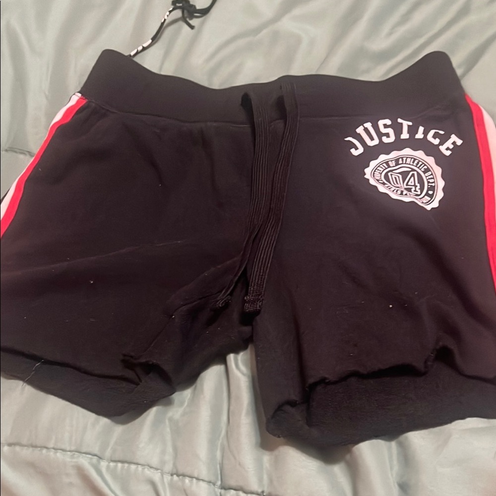 Justice Black Athletic Shorts